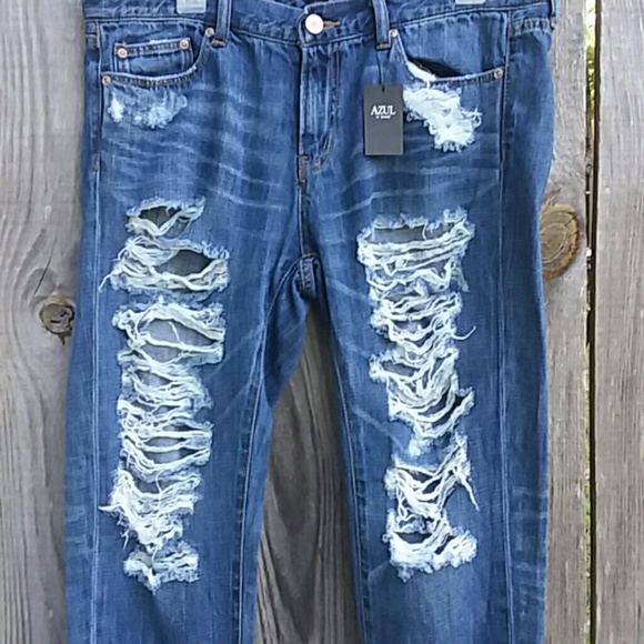 Destroyed Distressed 40” waist Ripped Jeans NWT - Picture 2 of 8
